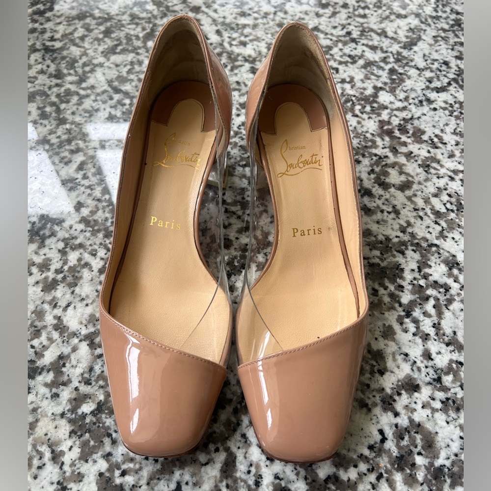 Christian Louboutin Nude Patent Leather Heels